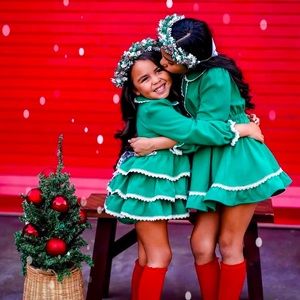 Eliza Grace Clothing Dress- Green Vintage Style Boutique Dress- Size 6